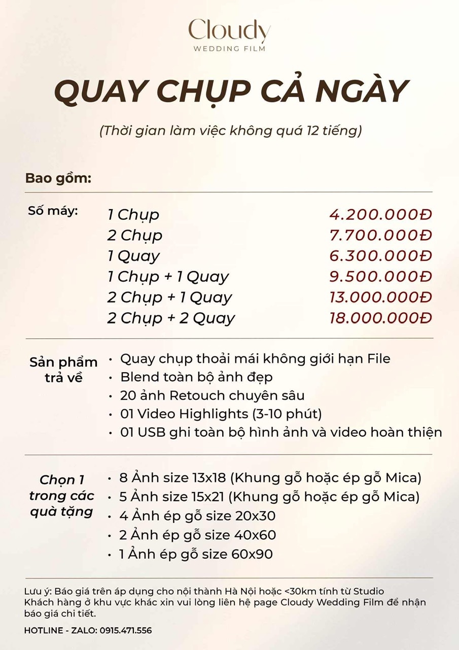 Bảng giá Thiệp Cưới Online Long Thịnh